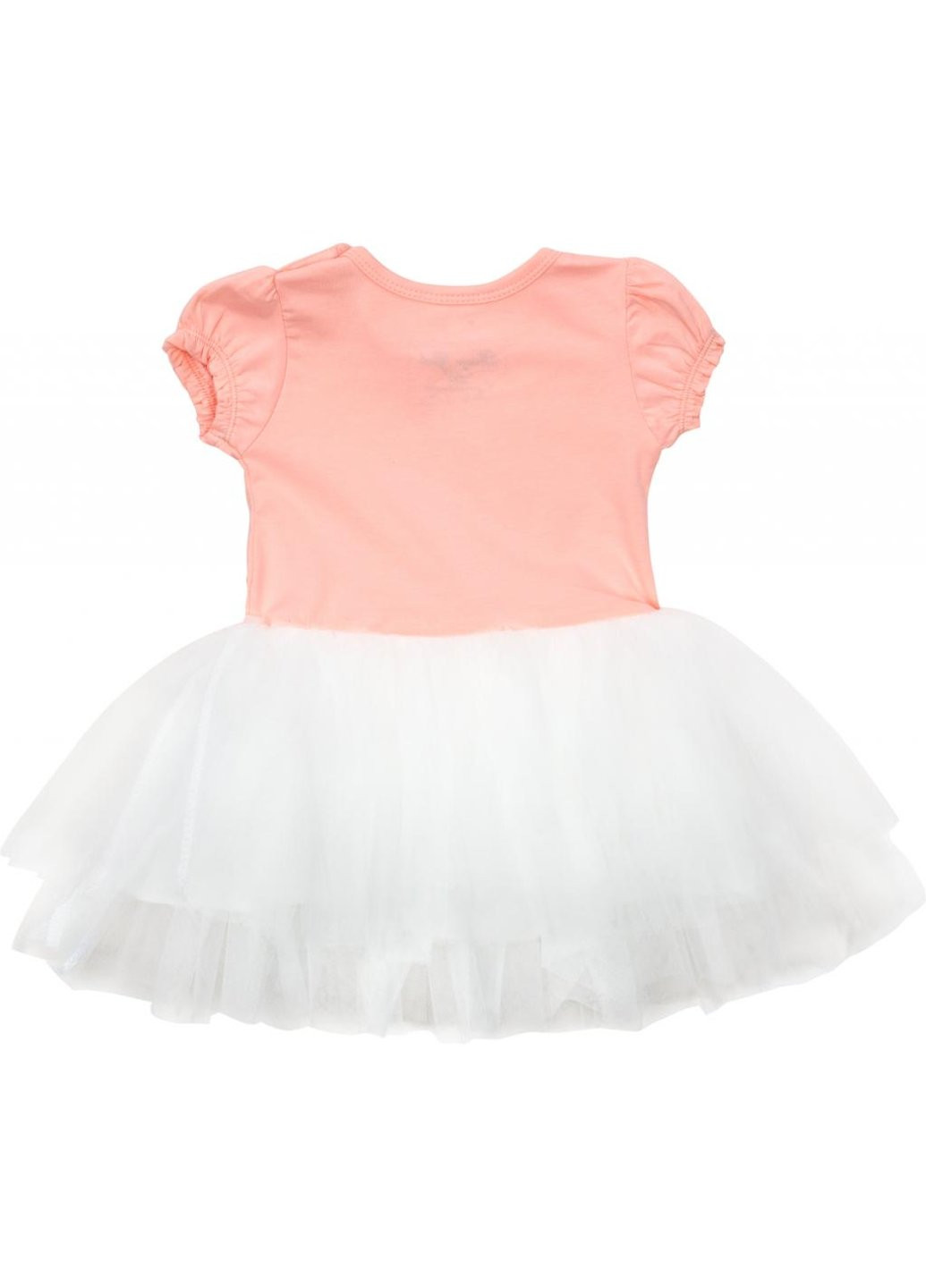 Персиковое платье с фатиновой юбкой (15764-92g-peach) Breeze (257142769)