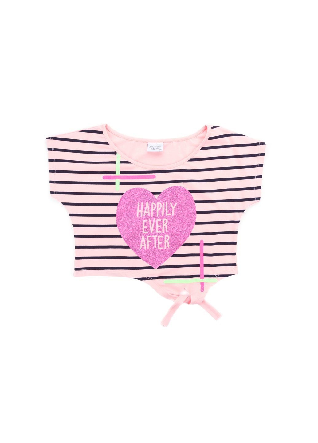 Голубое платье с сердцем в комплекте с топом (9051-134g-blue-peach) Breeze (257142283)