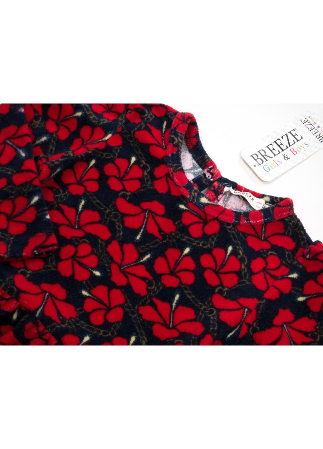 Красное платье велюровое (14880-86g-red) Breeze (257139851)
