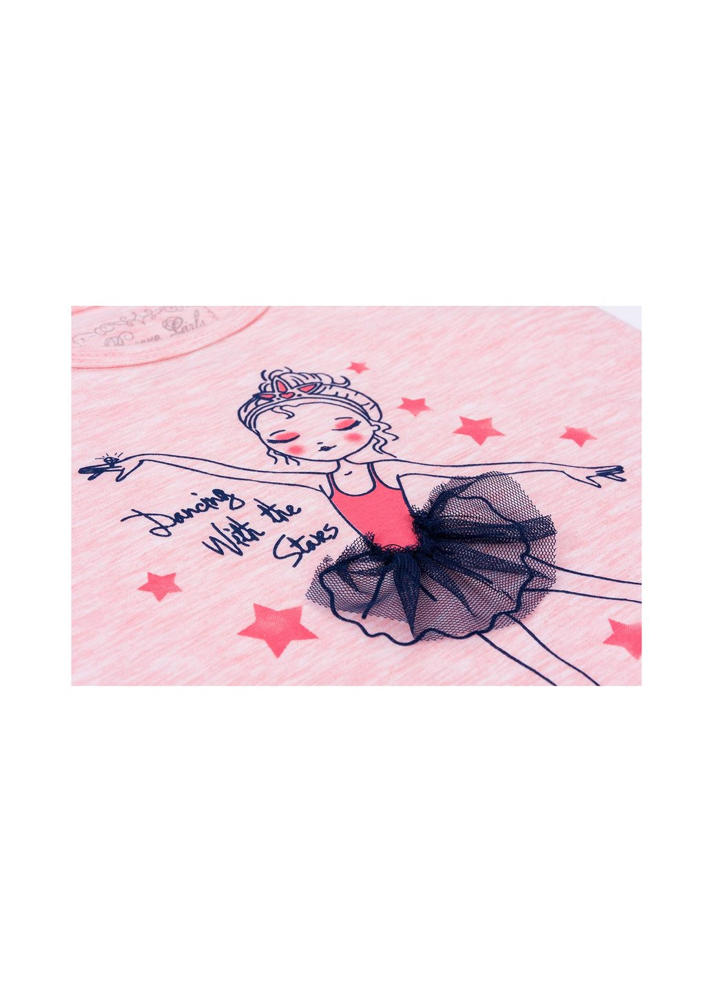 Персиковое платье с балеринкой (10735-86g-peach) Breeze (257139610)