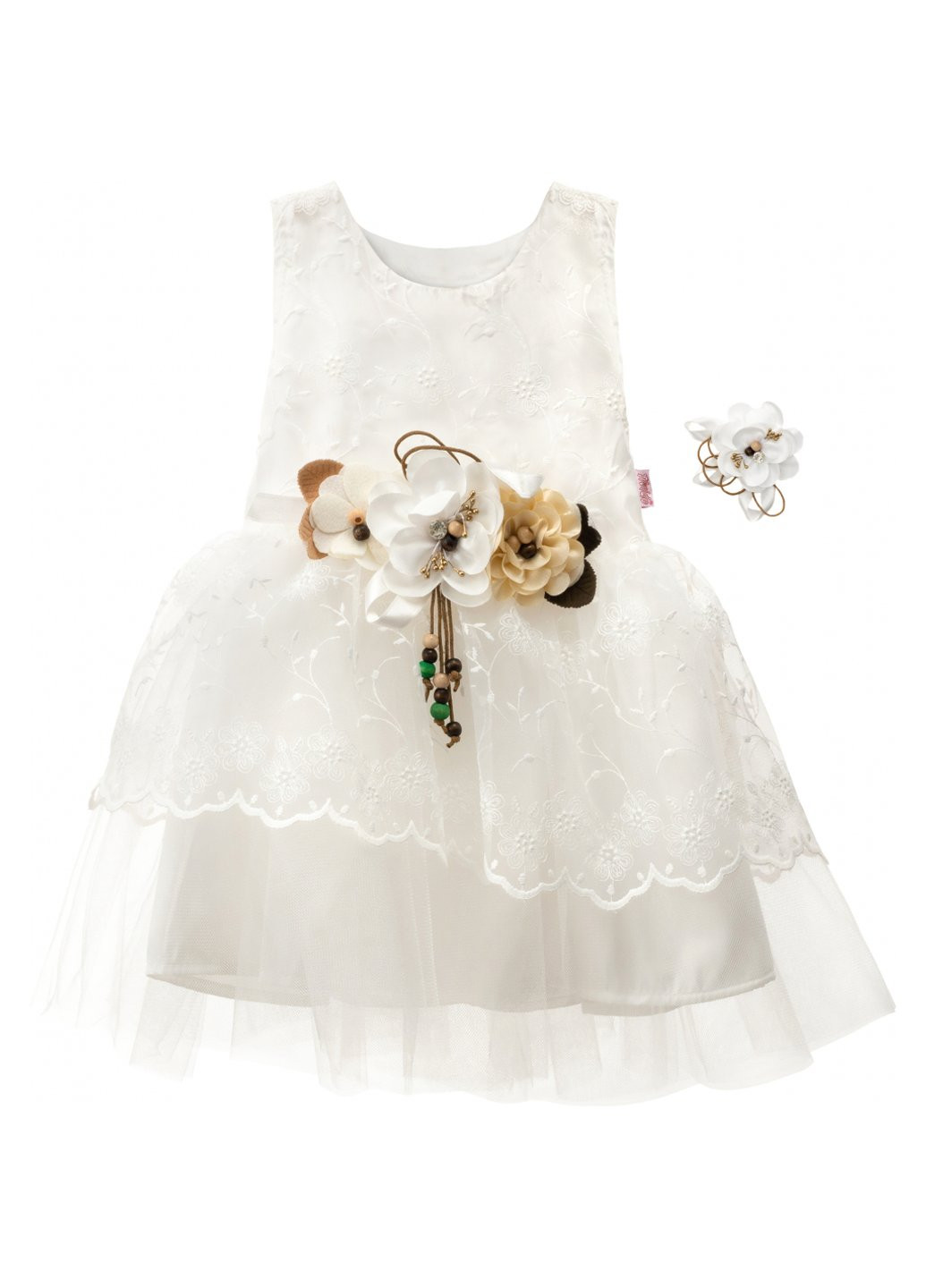 Комбінована сукня tivido святкова з прикрасою (2135-104g-cream) Power (257141513)