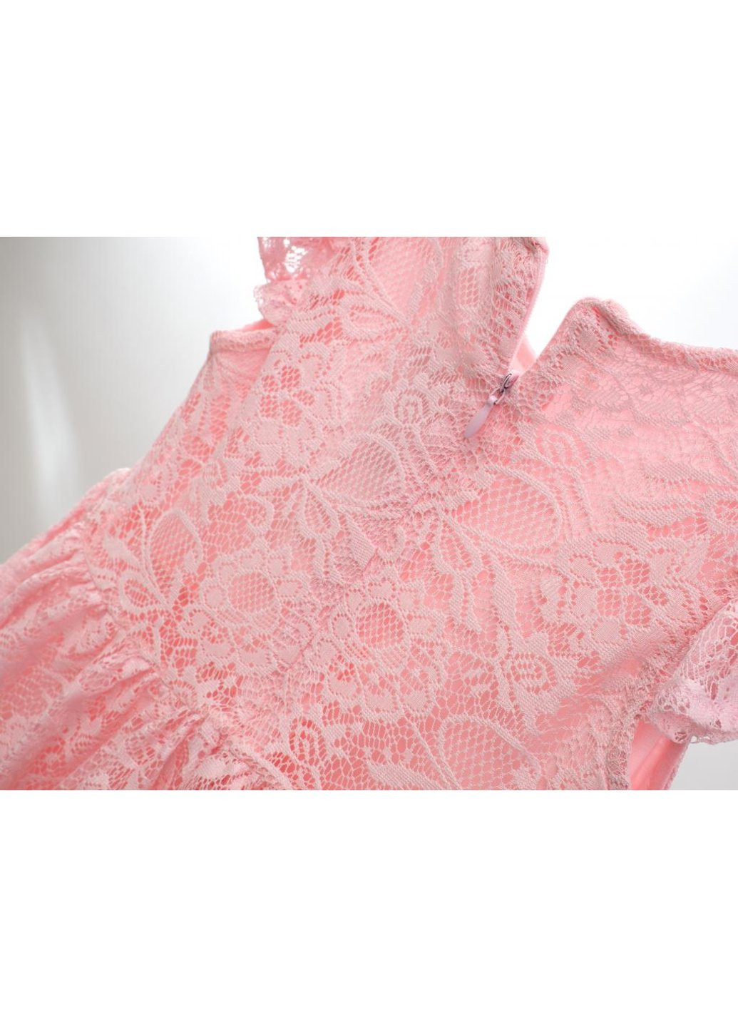 Розовое платье кружевное (15712-104g-pink) Breeze (257141202)