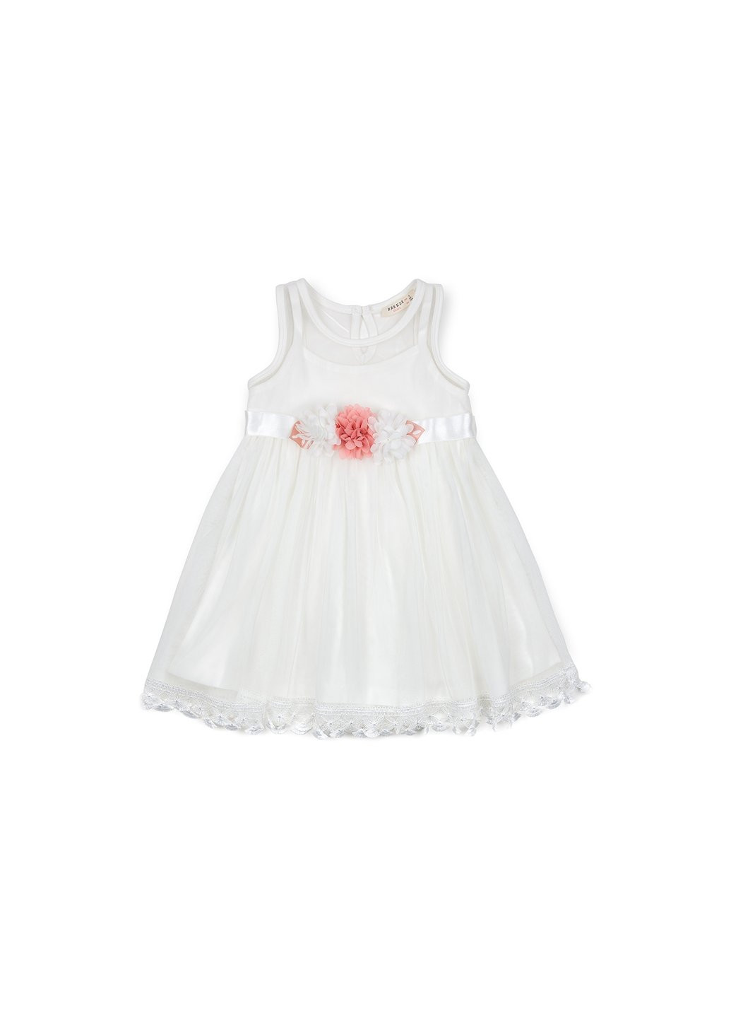 Комбінована сукня з квіточками та мереживом (12531-110g-cream) Breeze (257142271)