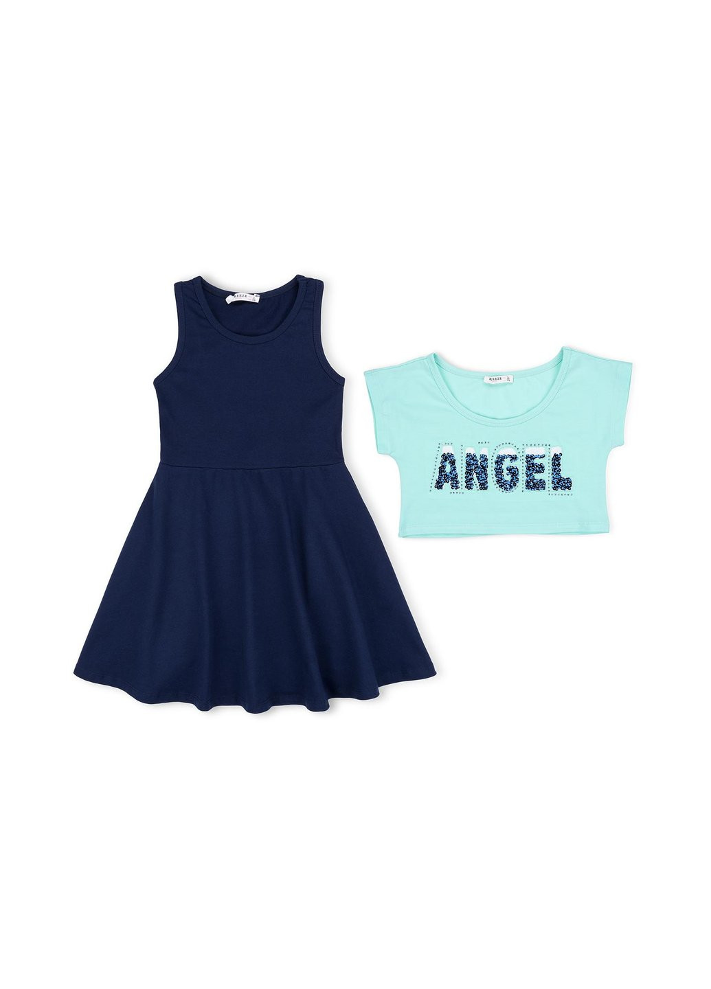 Зелена сукня з топом "angel" (10254-134g-green) Breeze (257142301)