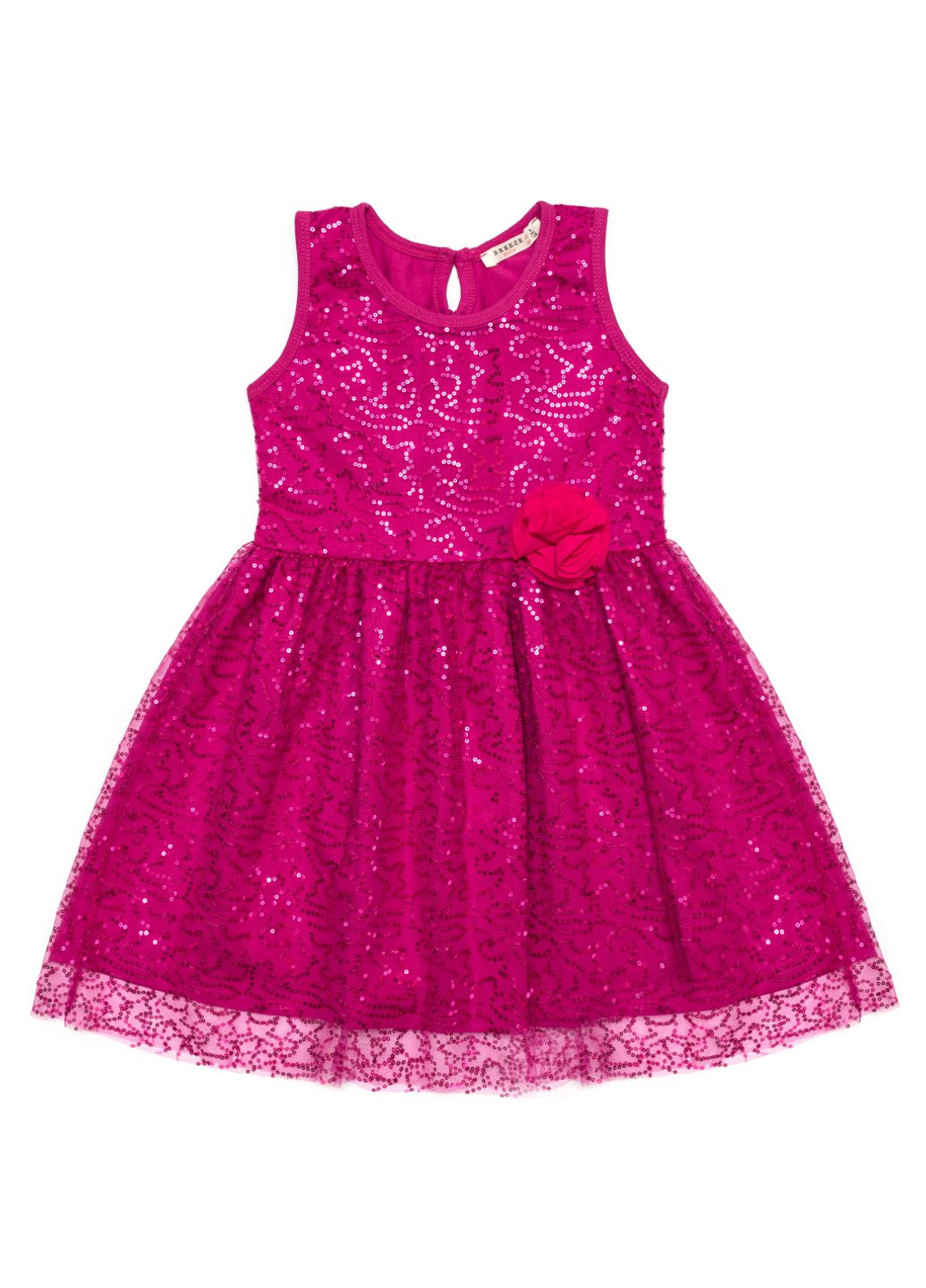 Комбінована сукня святкова з паєтками (12740-134g-fuchsiа) Breeze (257142665)