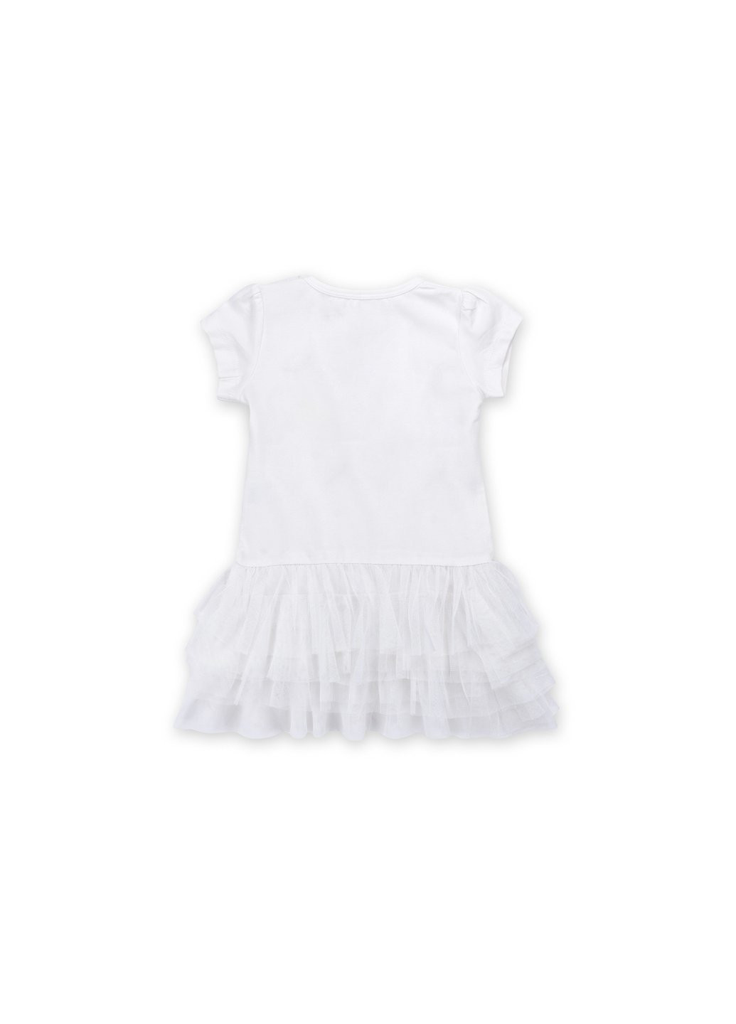 Комбінована сукня з бантиком та фатиновою спідницею (9096-74g-cream) Breeze (257142689)