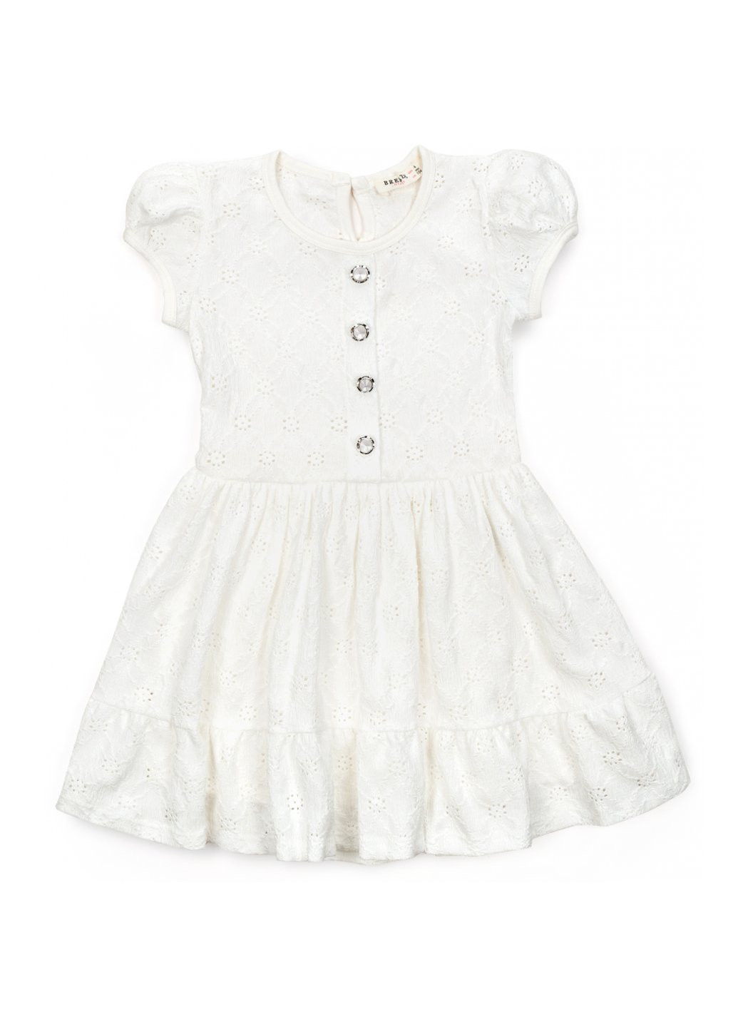 Комбінована сукня з ґудзиками (15490-104g-cream) Breeze (257142631)