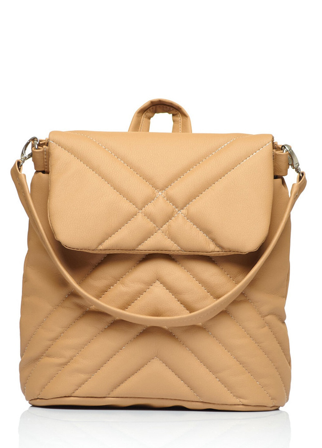 Женский рюкзак-сумка Loft бежевый Sambag (257154018)