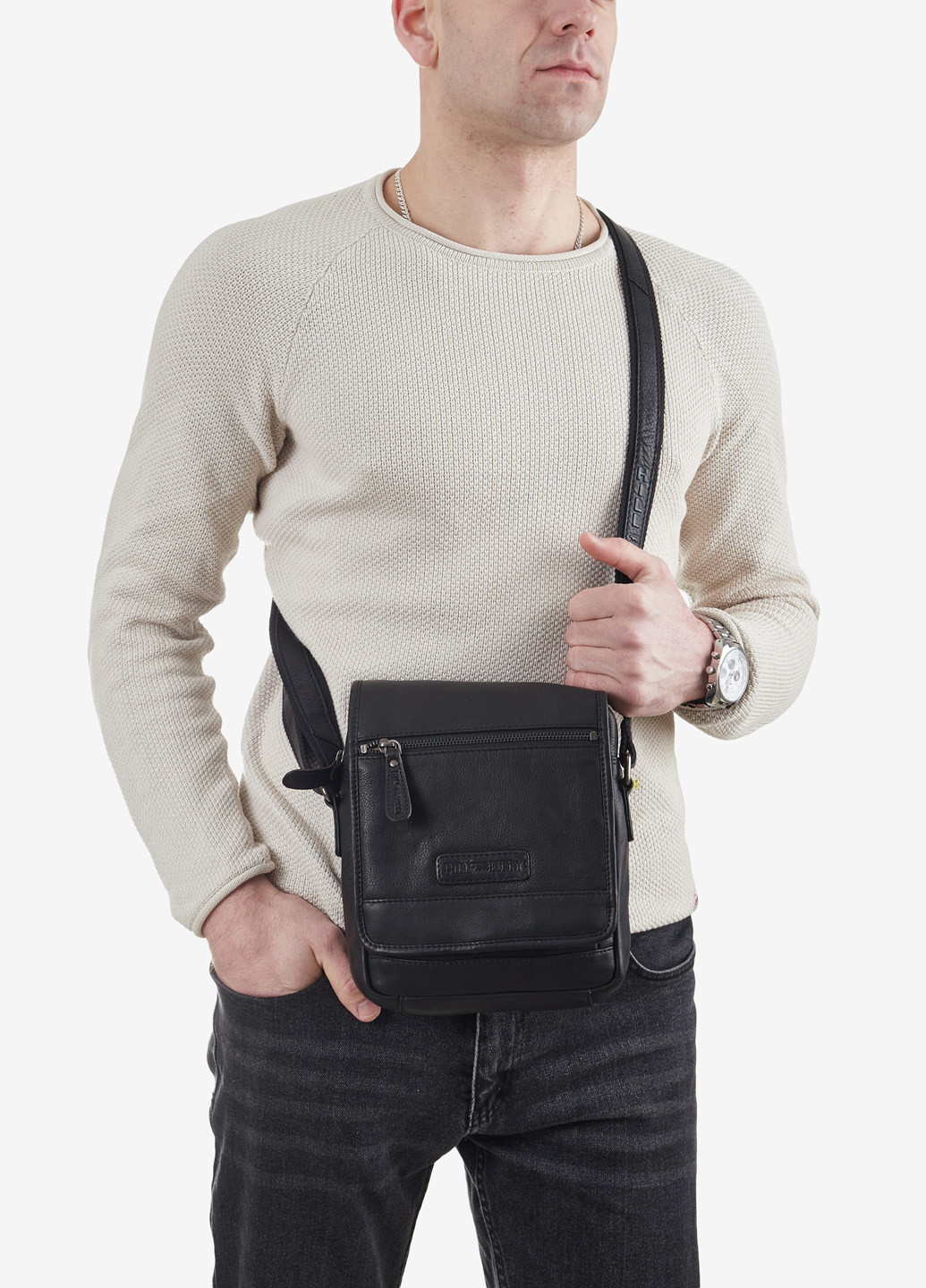 Сумка чоловіча шкіряна крос-боді маленька HILL BURRY (257144335)