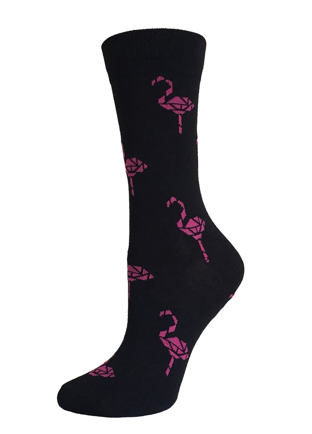 Фиолетовые носки из хлопка НОВА ПАРА фламинго (257155571)