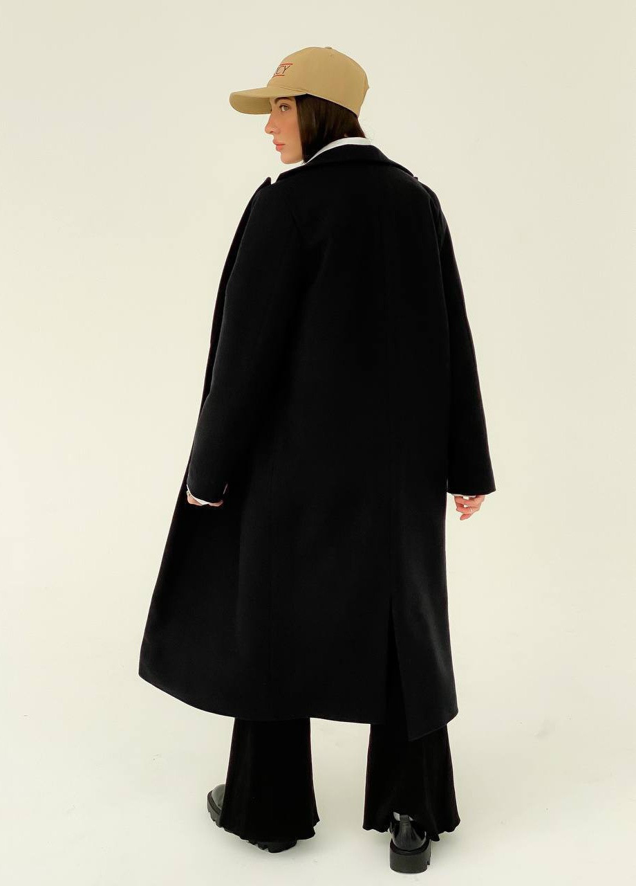 Черное демисезонное Пальто прямое на 4 пуговицах ZF inspire