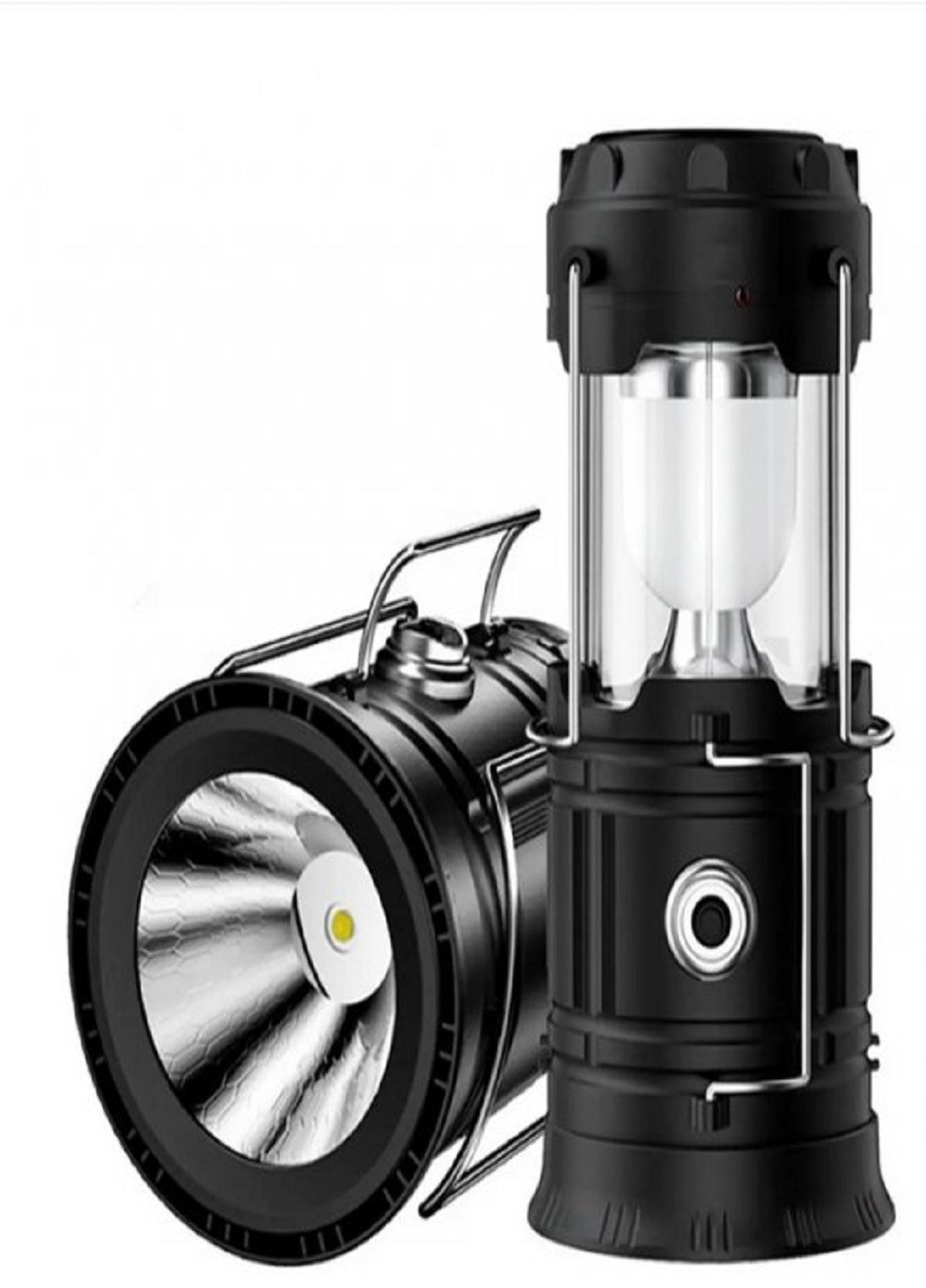 Ліхтар-лампа акумуляторний для кемпінгу UKC G5800 сонячна батарея функція Powerbank Чорний No Brand (257169832)