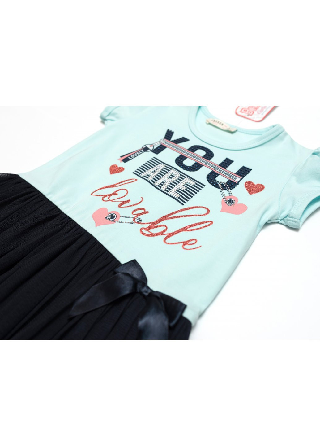 Блакитна сукня з фатиновою спідницею (10840-140g-blue) Breeze (257208931)