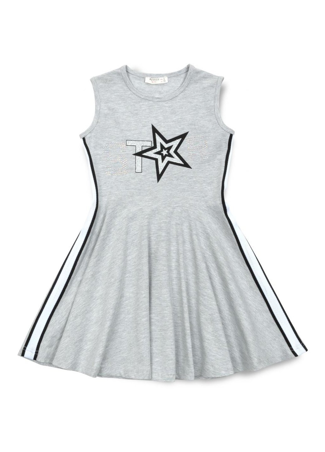 Серое платье со звездой (14410-134g-gray) Breeze (257207967)