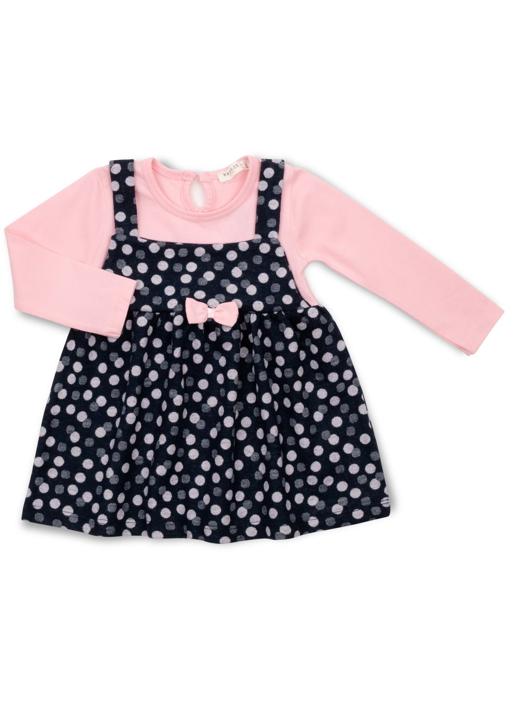 Рожева сукня у горошок (17884-92g-pink) Breeze (257208845)