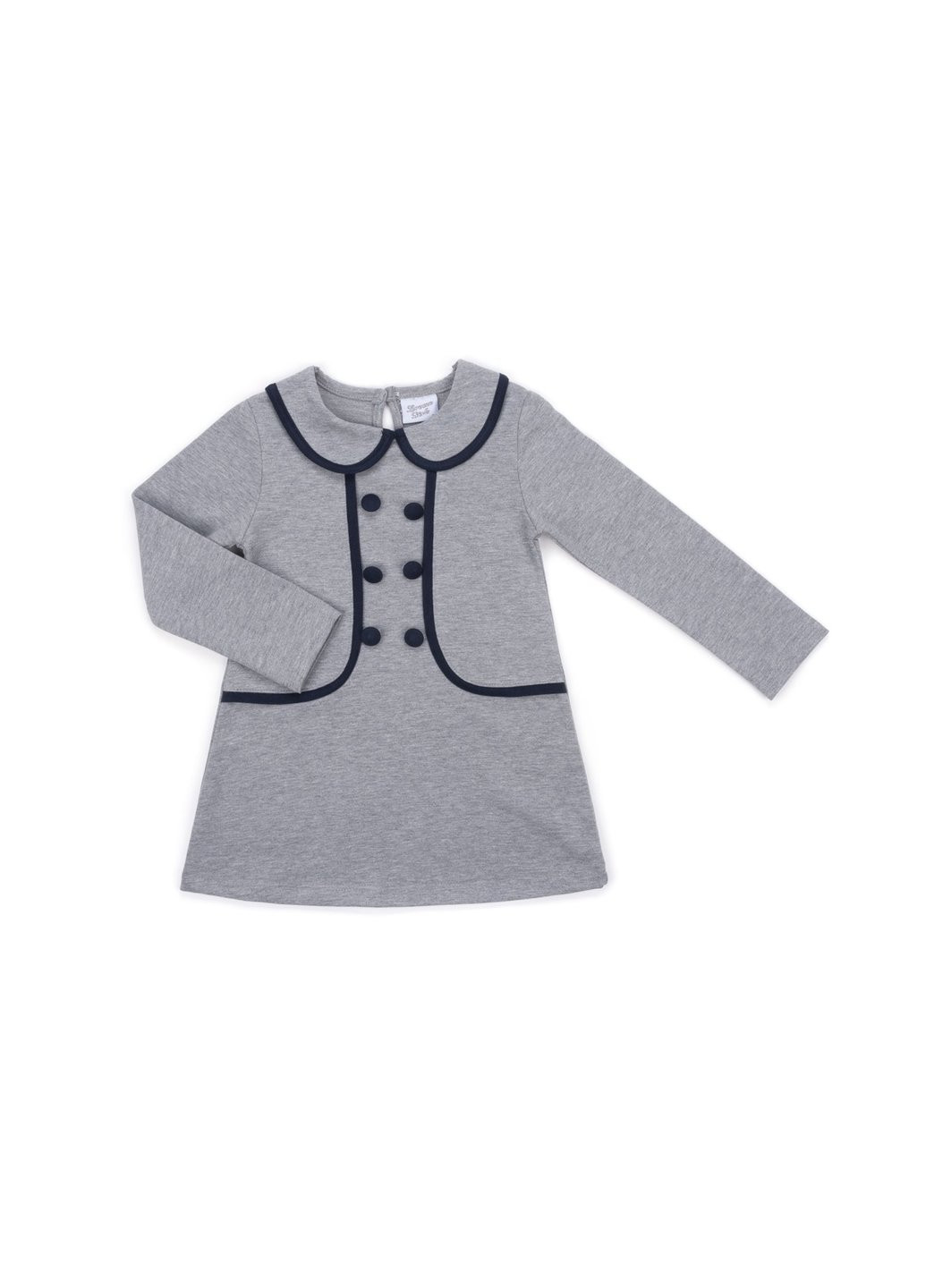 Серое платье с пуговичками (9680-98g-gray) Breeze (257207232)