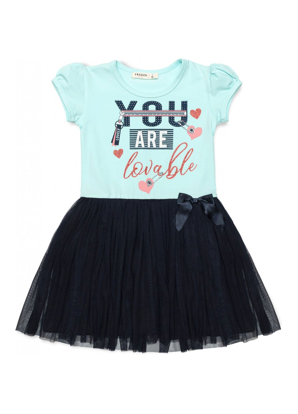 Голубое платье с фатиновой юбкой (10840-110g-blue) Breeze (257208225)