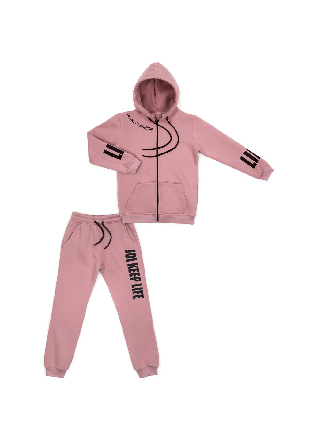 Спортивний костюм на флісі (H-308-164G-pink) Joi (257207514)
