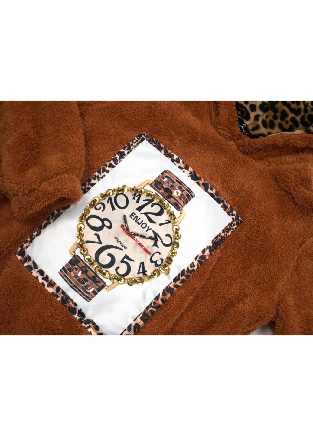 Комбінований демісезонний набір дитячого одягу з годинником (1163-146g-brown) NA