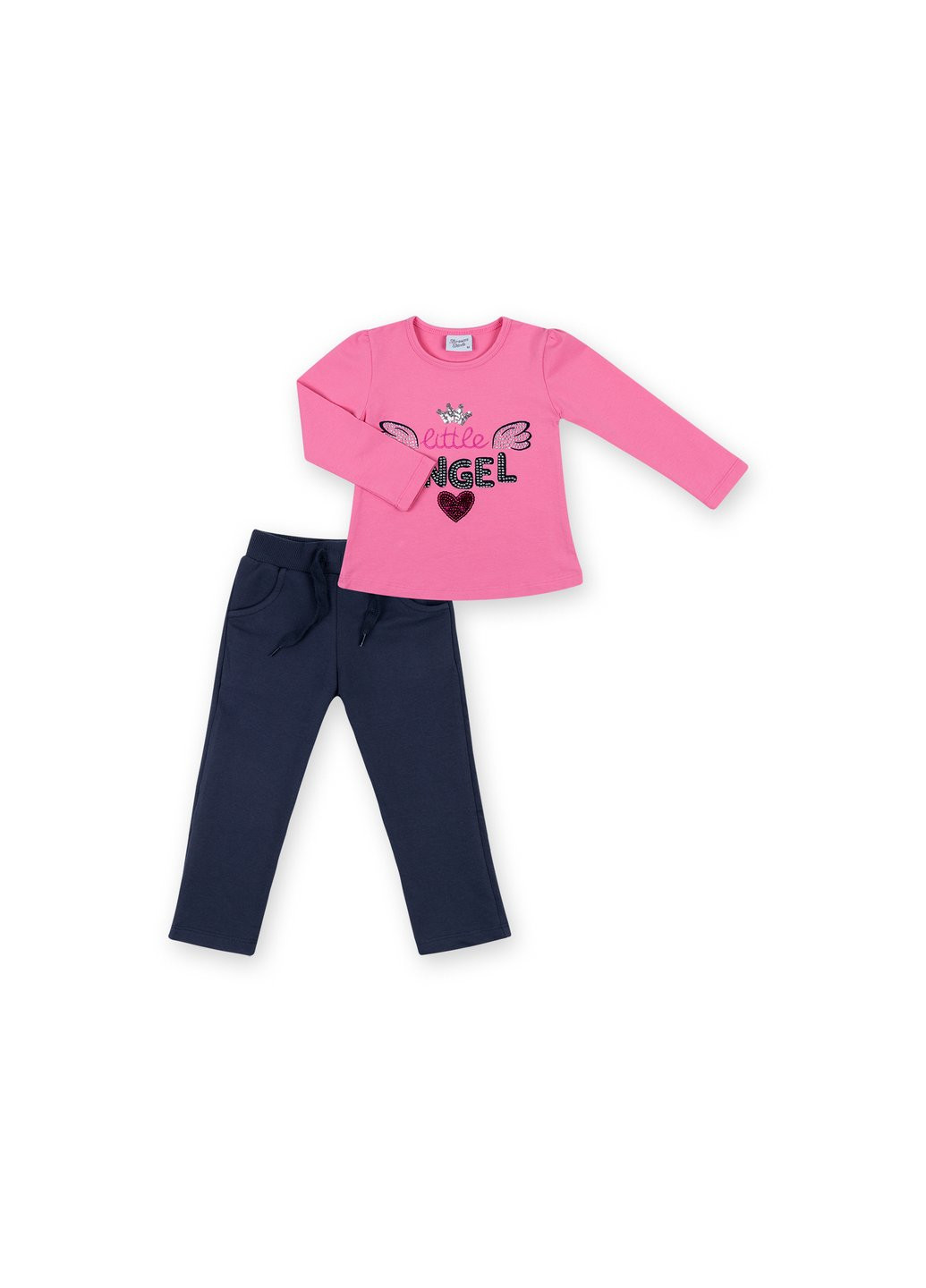 Комбінований демісезонний набір дитячого одягу кофта з брюками "little angel" (8261-98g-blue-pink) Breeze