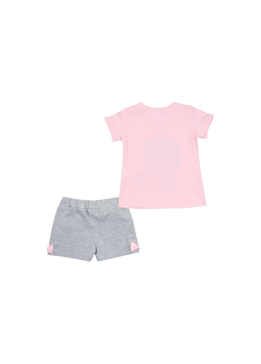 Комбинированный летний набор детской одежды с девочкой (12485-86g-pink) Breeze