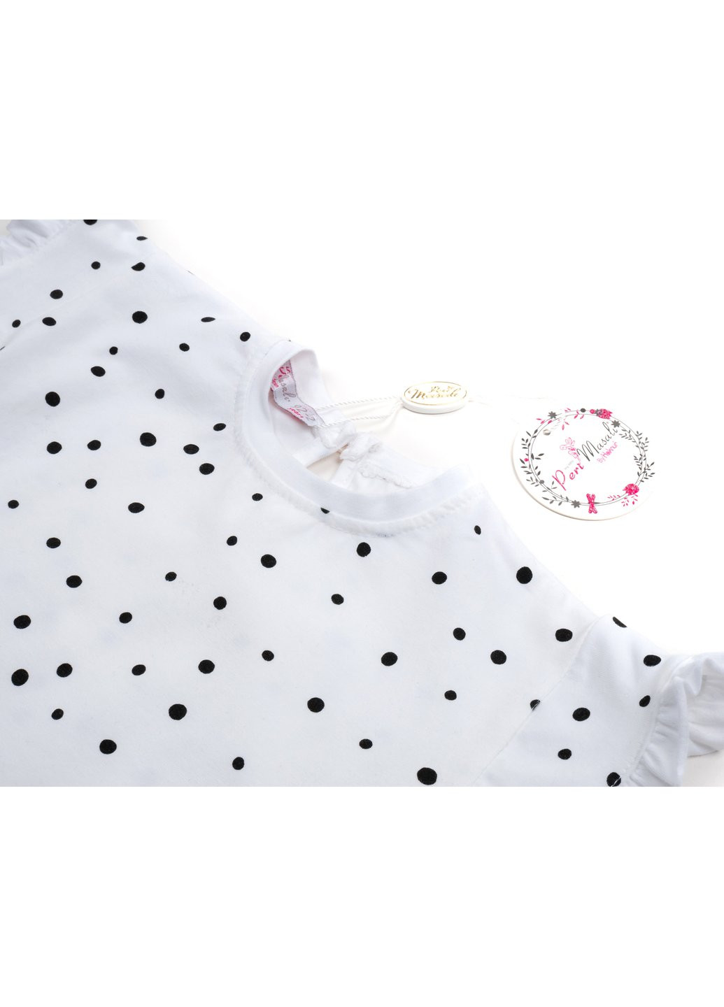 Комбинированный летний набор детской одежды в горошек (7774-98g-cream) Monili