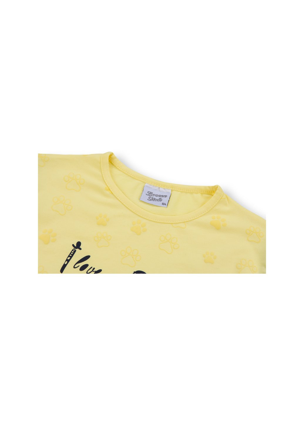Комбінований літній набір дитячого одягу з лапками (8697-116g-yellow) Breeze