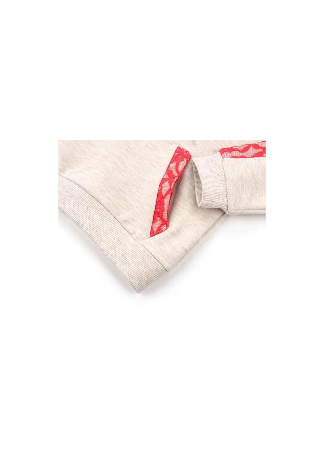 Комбинированный демисезонный набор детской одежды с кружевными вставками (10072-104b-beige) Breeze