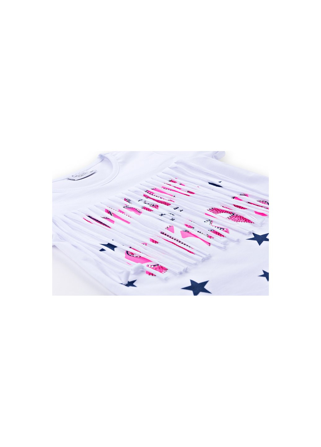 Комбінований літній набір дитячого одягу футболка із зірочками із шортами (9036-116g-white) Breeze