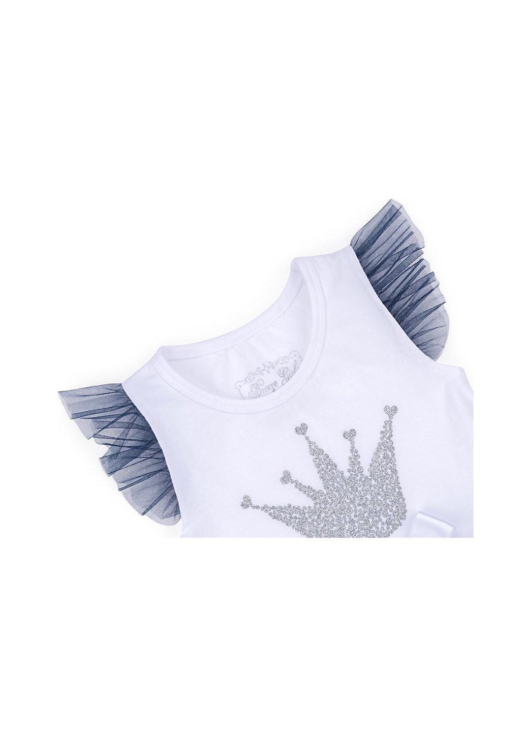 Комбінований літній набір дитячого одягу з коронкою (10869-86g-blue) Breeze
