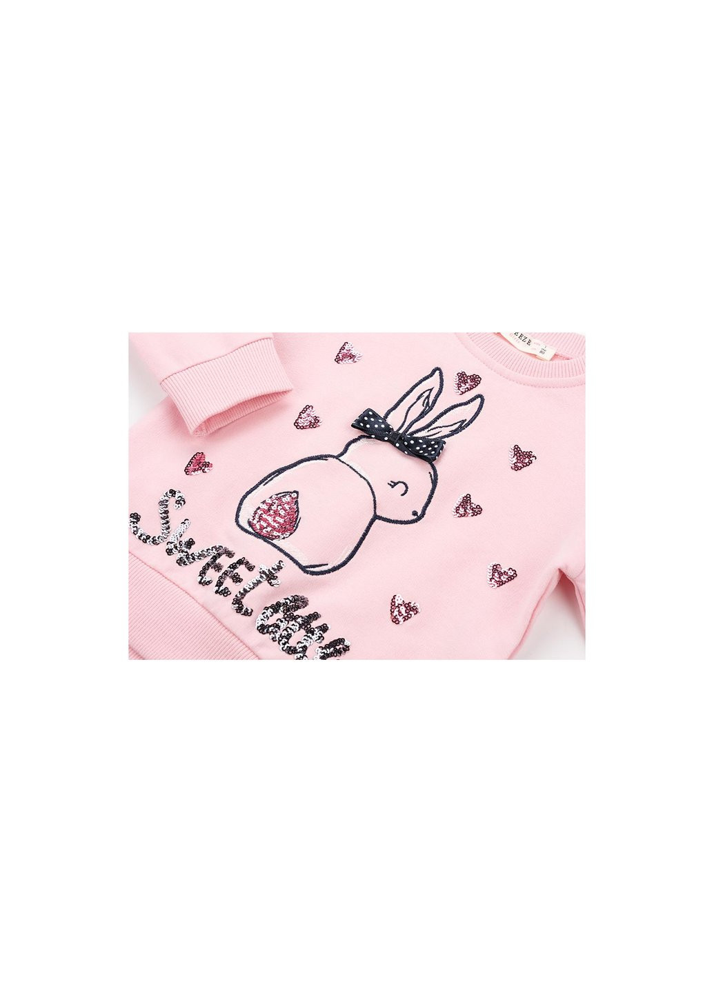 Комбинированный демисезонный набор детской одежды с кроликом (11406-80g-pink) Breeze