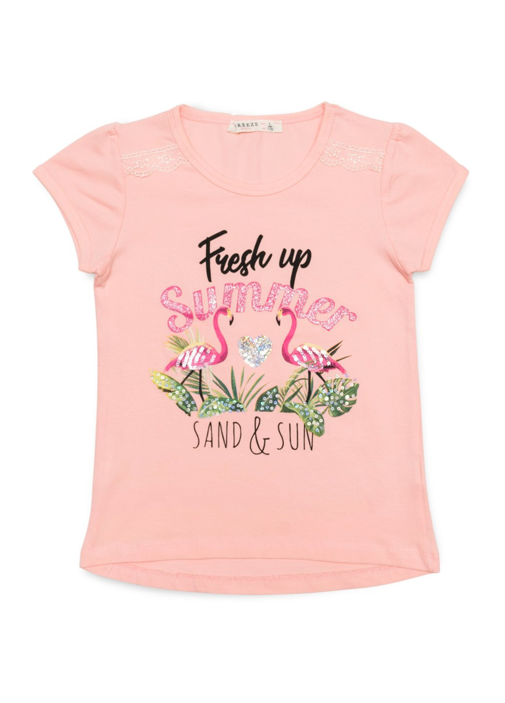 Комбінований літній набір дитячого одягу fresh up summer (14397-128g-peach) Breeze