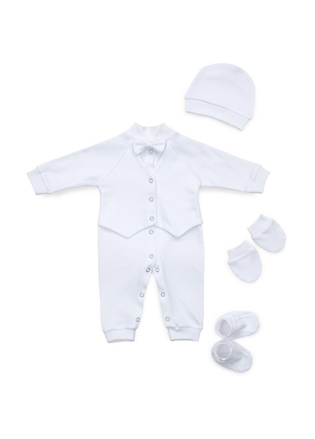Білий демісезонний набір дитячого одягу тм баранчик бо для хрещення (078-01-56b-white) Power