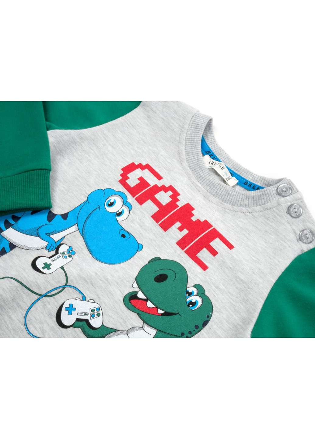 Сірий демісезонний набір дитячого одягу "game" (14435-104b-gray) Breeze