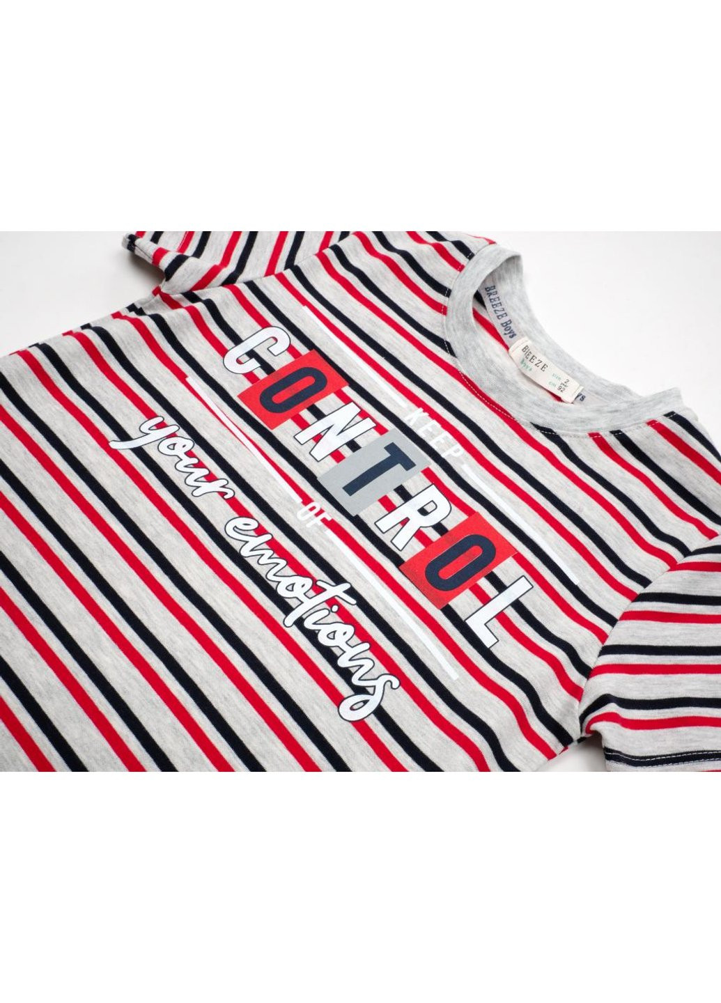 Червоний літній набір дитячого одягу в смужку (15997-92b-red) Breeze