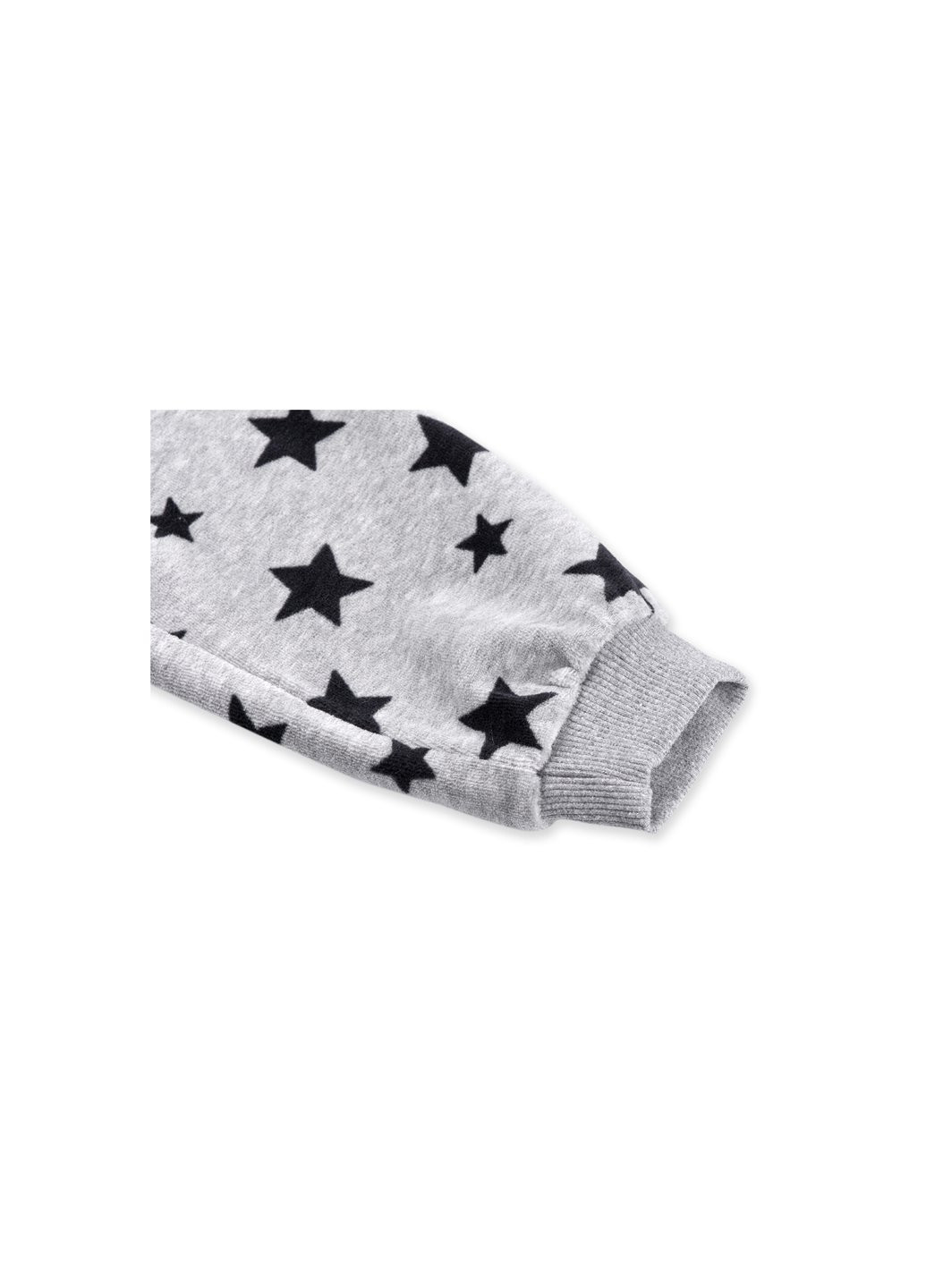 Серый демисезонный набор детской одежды велюровый с вертолетом и штанишками в звездочку (8113-98/b-gray) Breeze