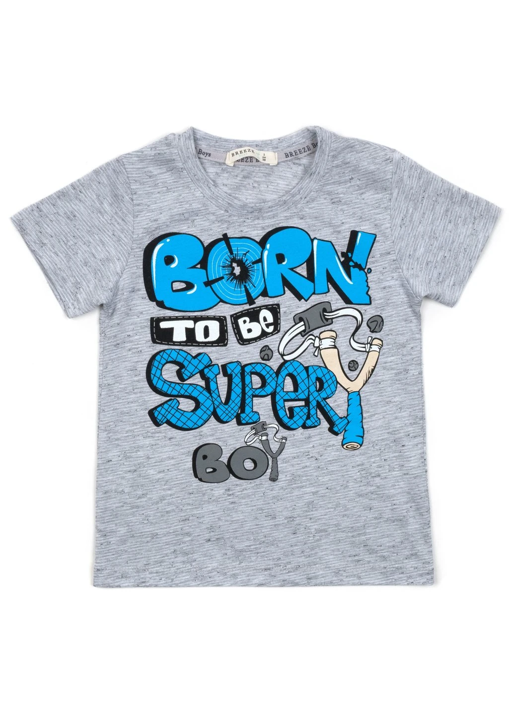 Голубой летний набор детской одежды "super boy" (14528-110b-blue) Breeze