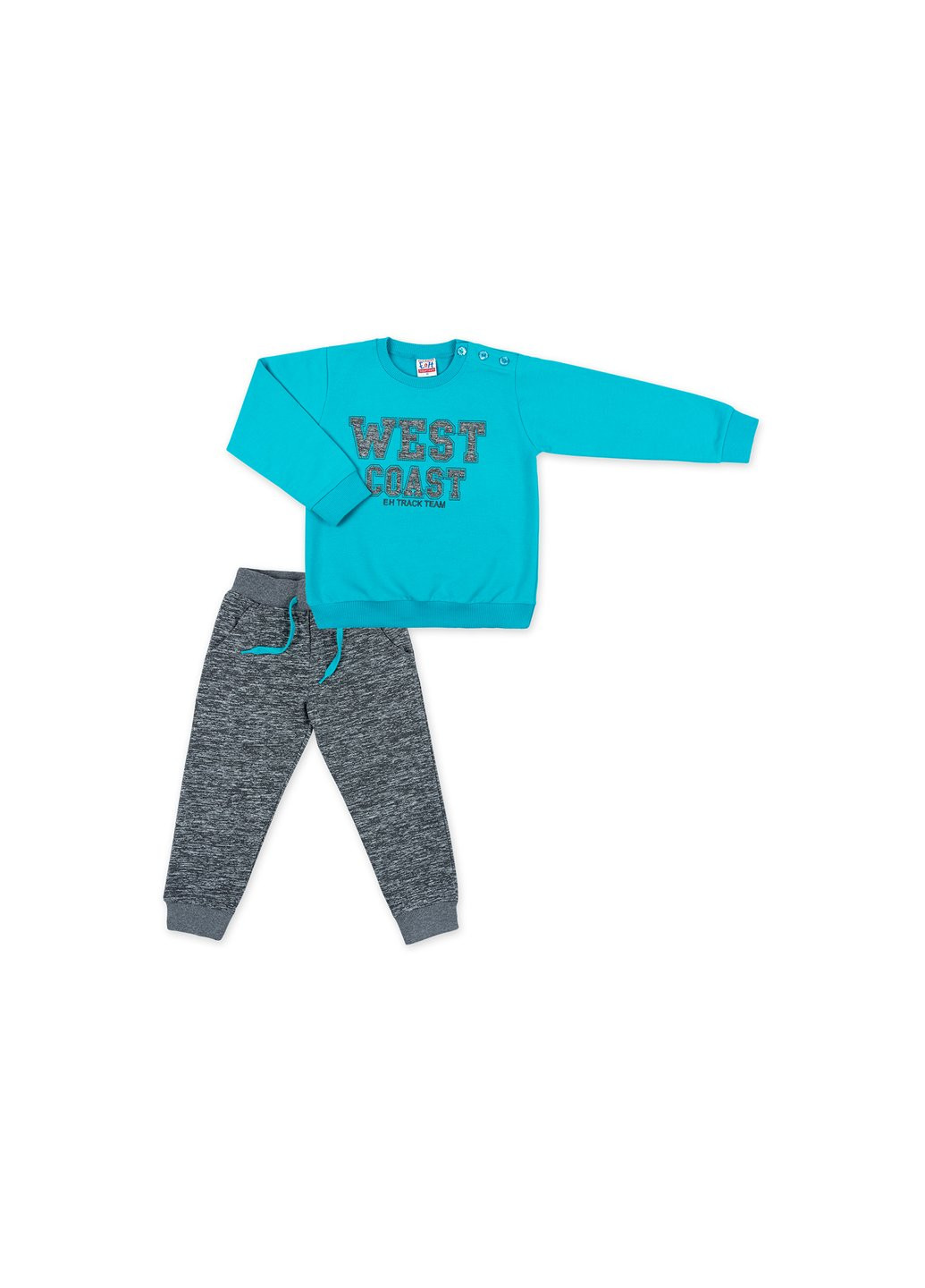 Блакитний демісезонний набір дитячого одягу кофта з брюками "west coast" (8248-92b-blue) Breeze