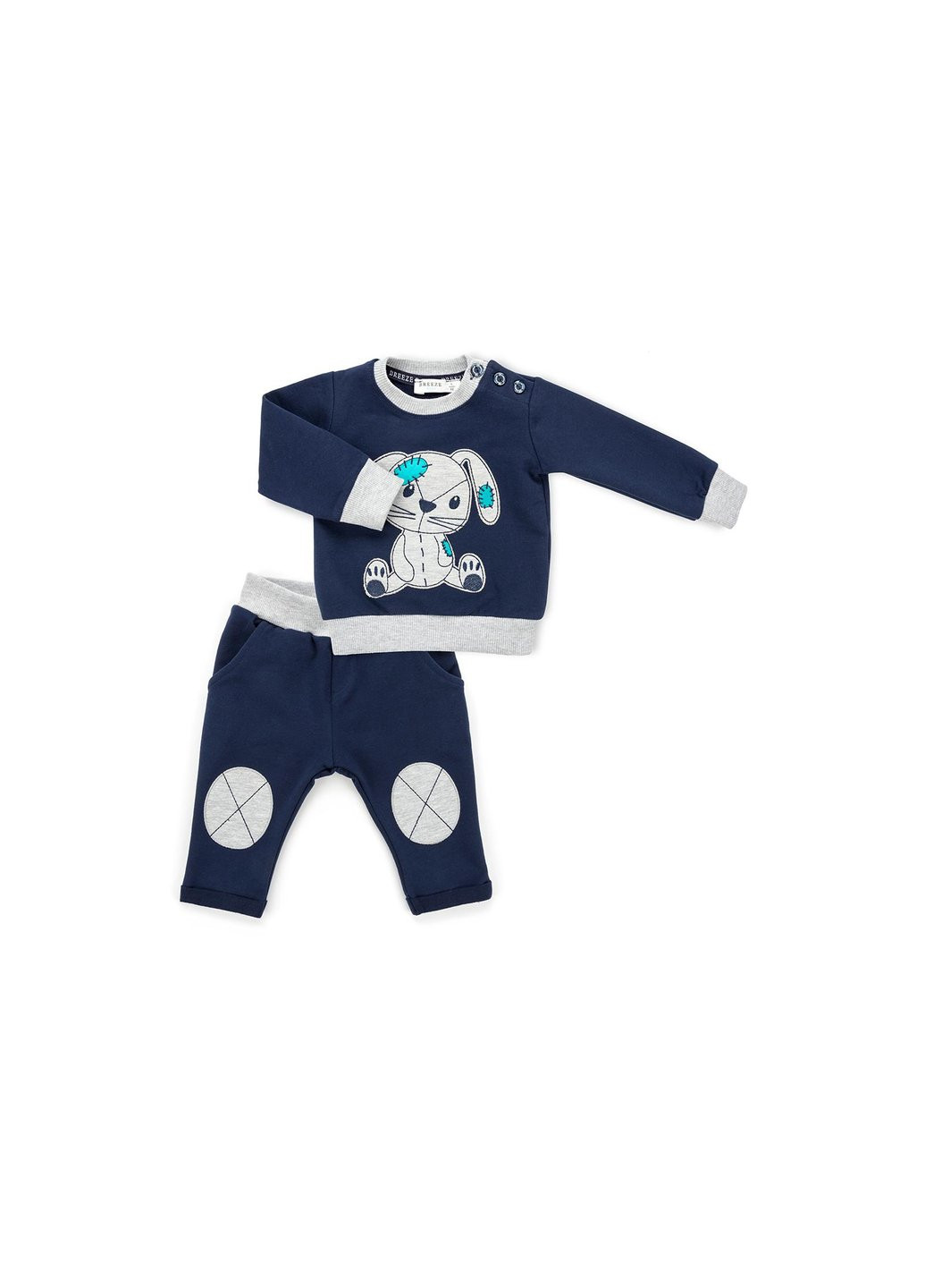Голубой демисезонный набор детской одежды с зайцем (9513-92b-blue) Breeze