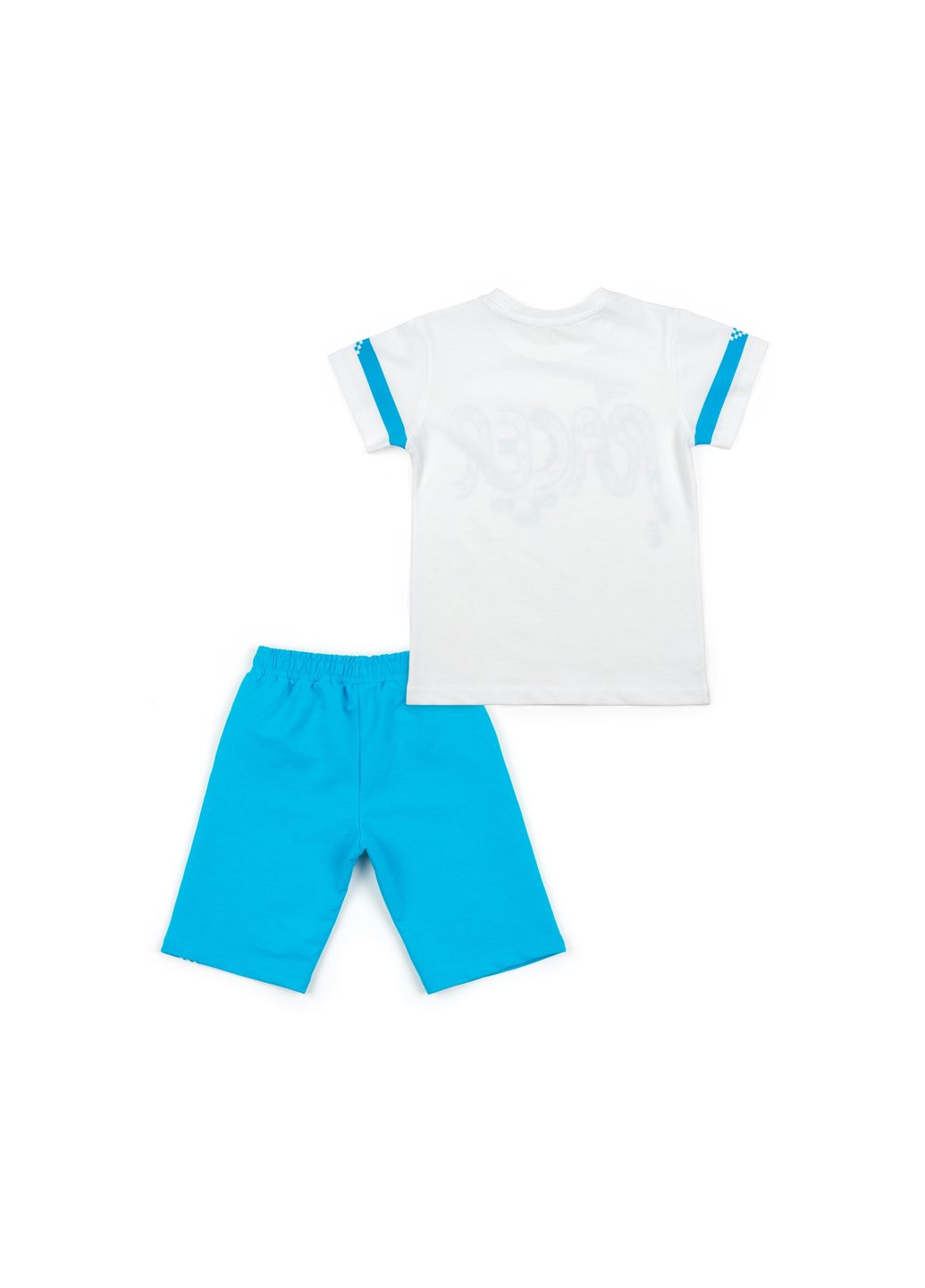 Голубой летний набор детской одежды с машинками (12103-110b-blue) Breeze
