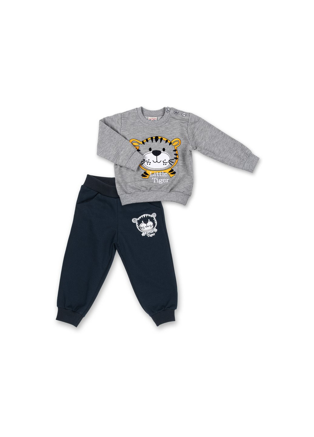 Сірий демісезонний набір дитячого одягу з тигриком (7214-86/b-gray) Breeze
