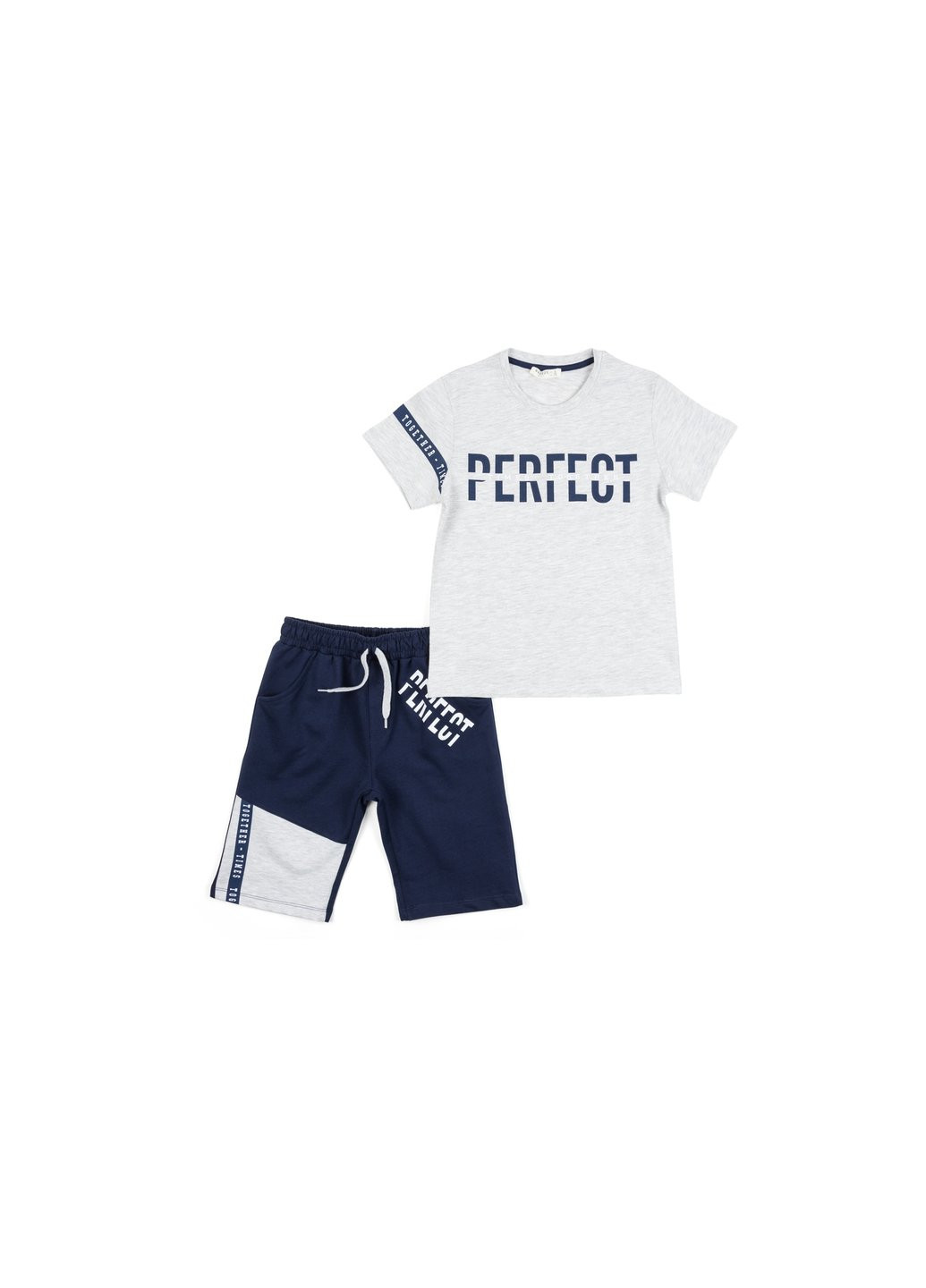 Серый летний набор детской одежды "perfect" (11855-134b-gray) Breeze