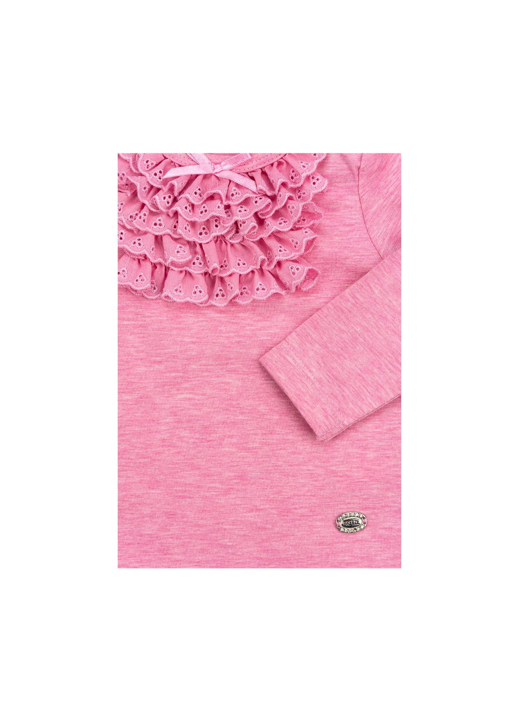 Кофта з мереживною оборкою (10040-86G-pink) Breeze (257204459)