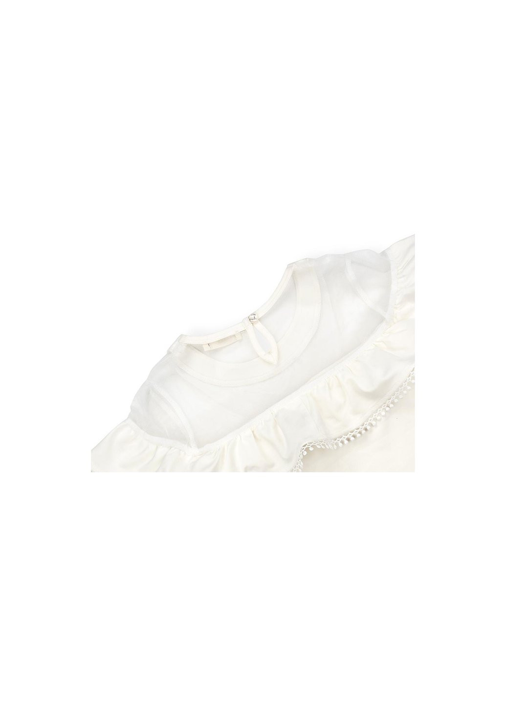 Кофта с коротким рукавом и оборкой (11192-152G-cream) Breeze (257204614)