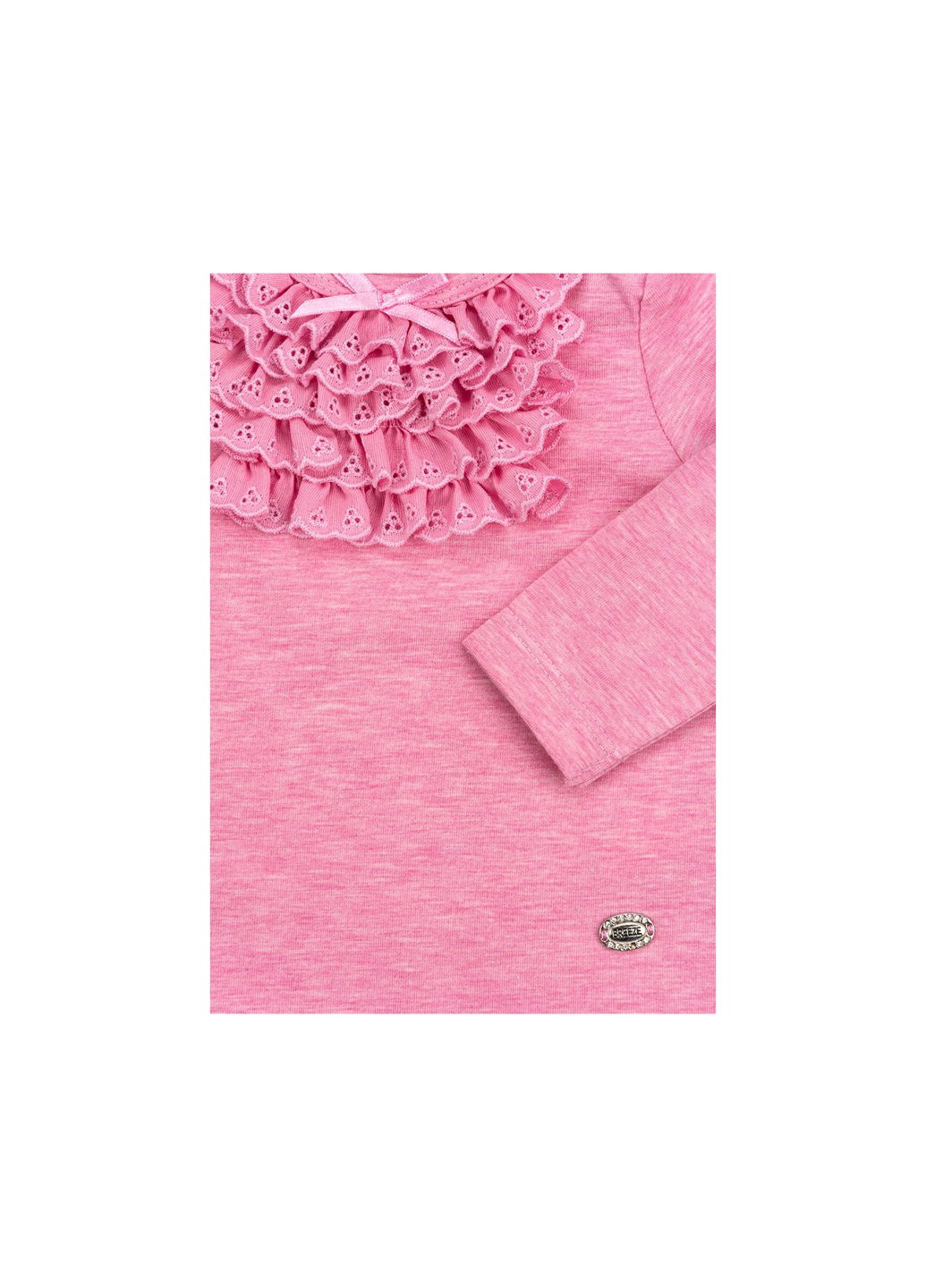 Кофта с кружевной оборкой (10040-92G-pink) Breeze (257204444)