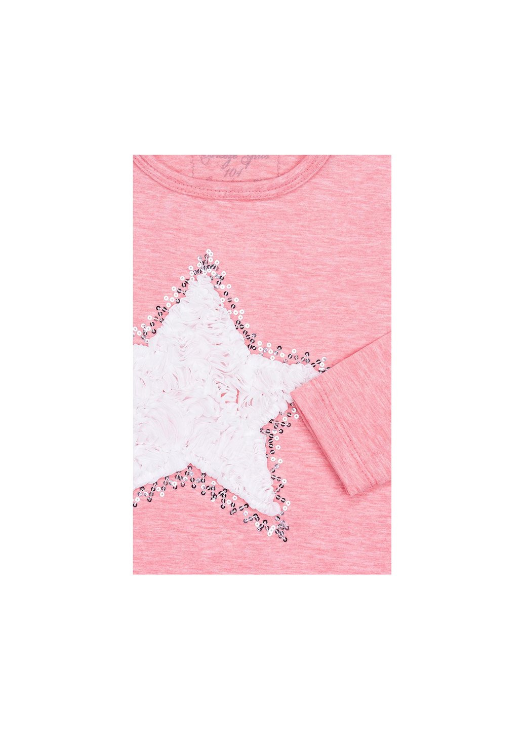 Кофта із зіркою та оборкою (10536-116G-pink) Breeze (257204244)