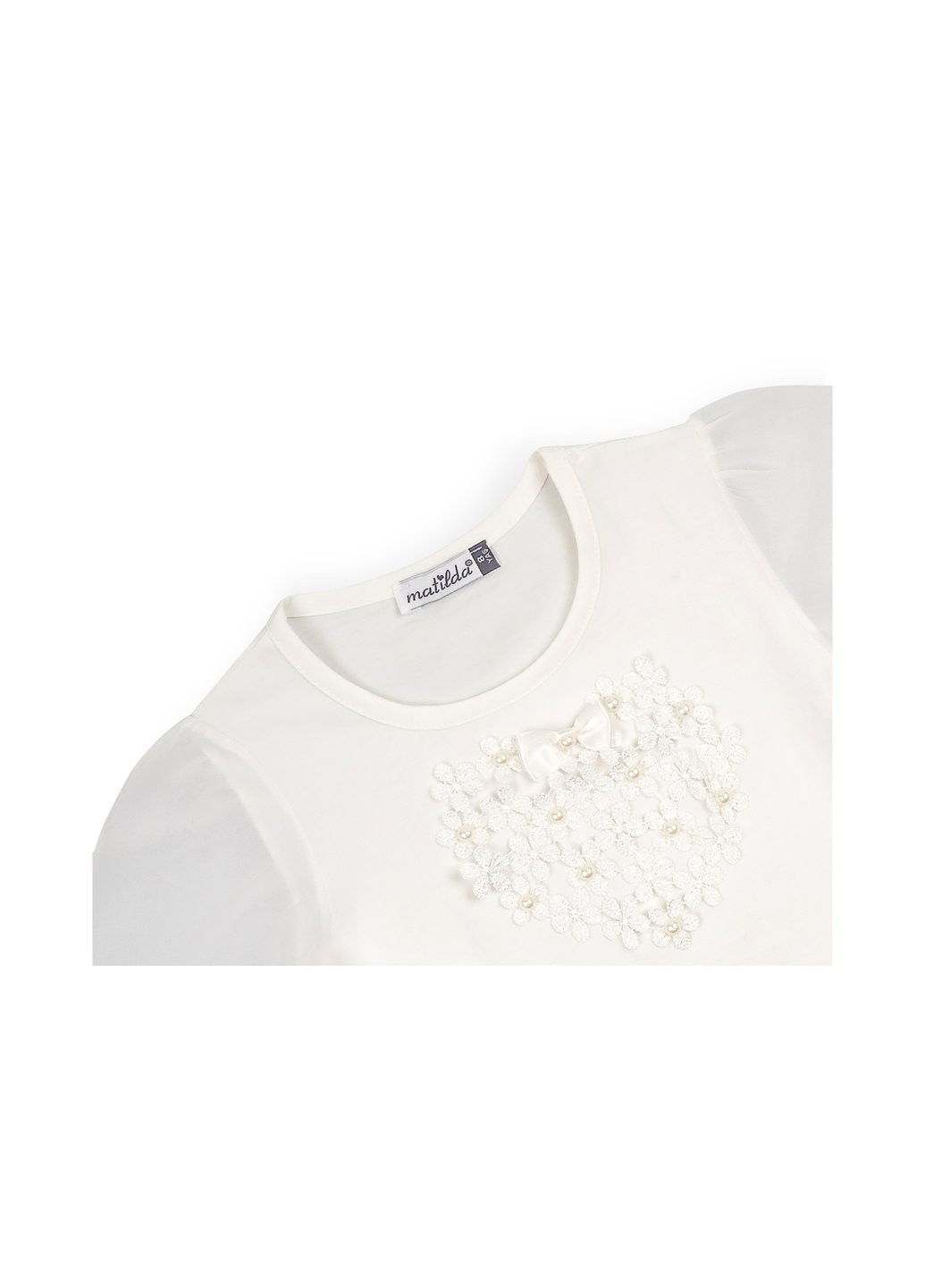 Кофта с цветочками (10134-1-128G-cream) Matilda (257204024)