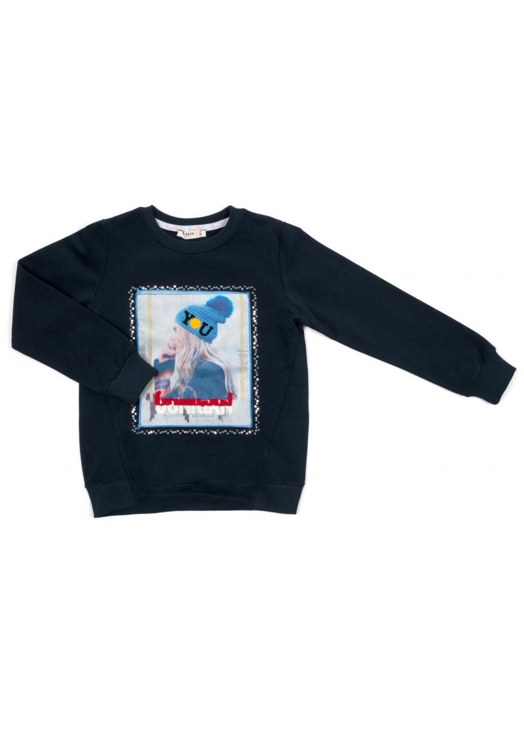 Кофта з дівчинкою (14449-140G-blue) Breeze (257204494)