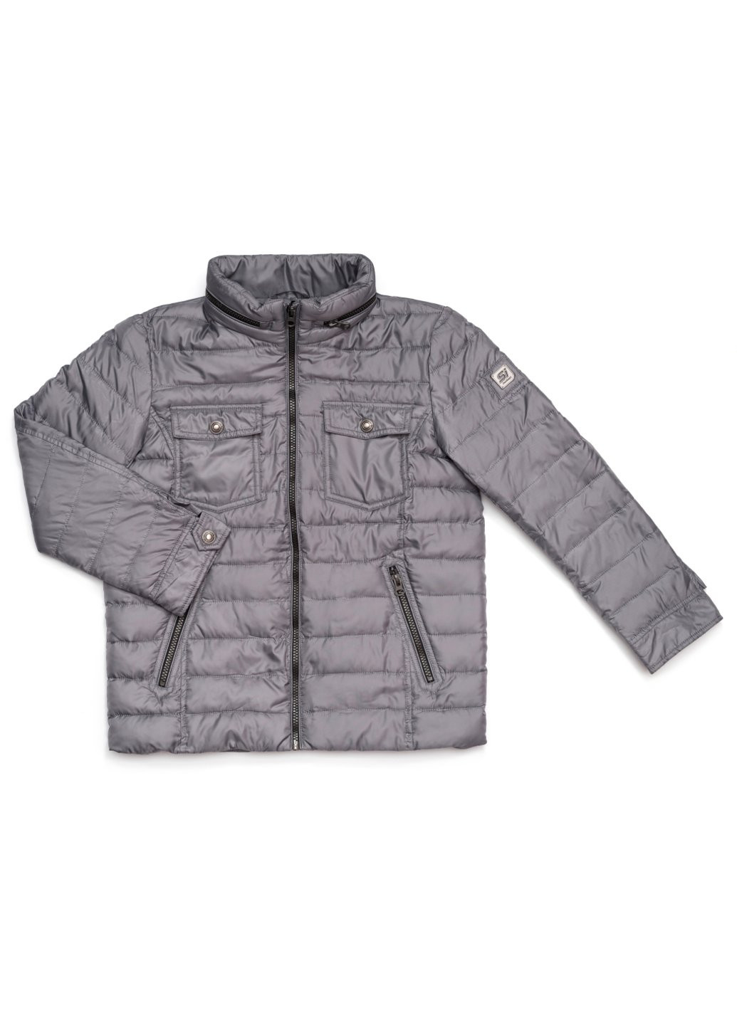 Серая демисезонная куртка демисезонная (sicmy-s404-146b-gray) Snowimage