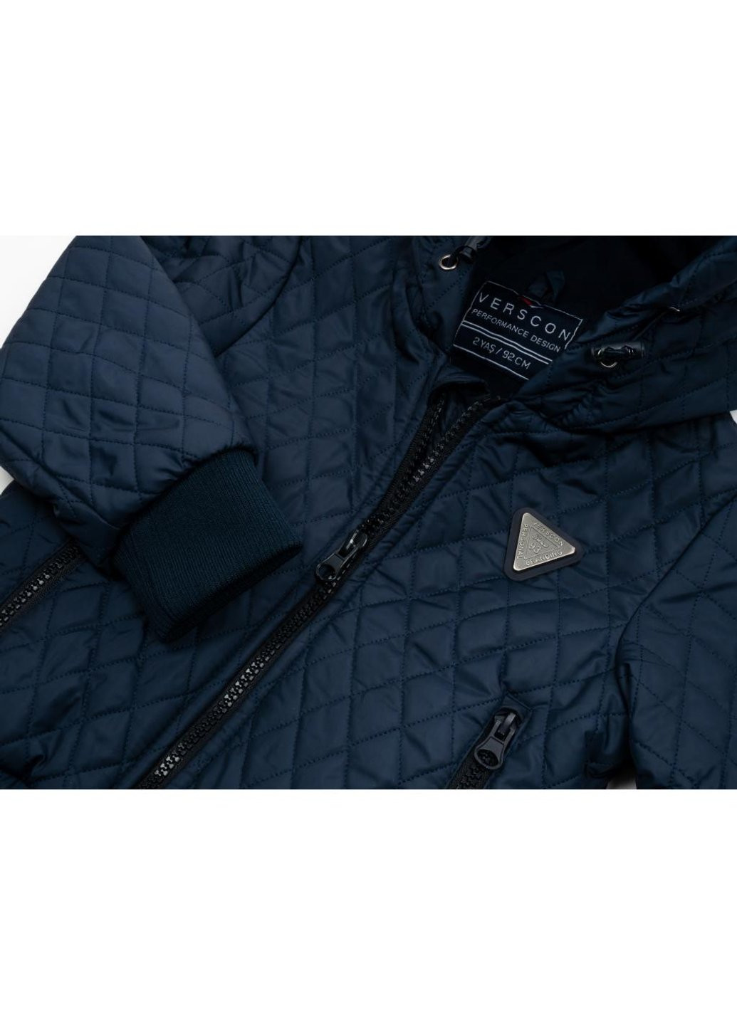 Голубая демисезонная куртка стеганая (3439-110b-blue) Verscon